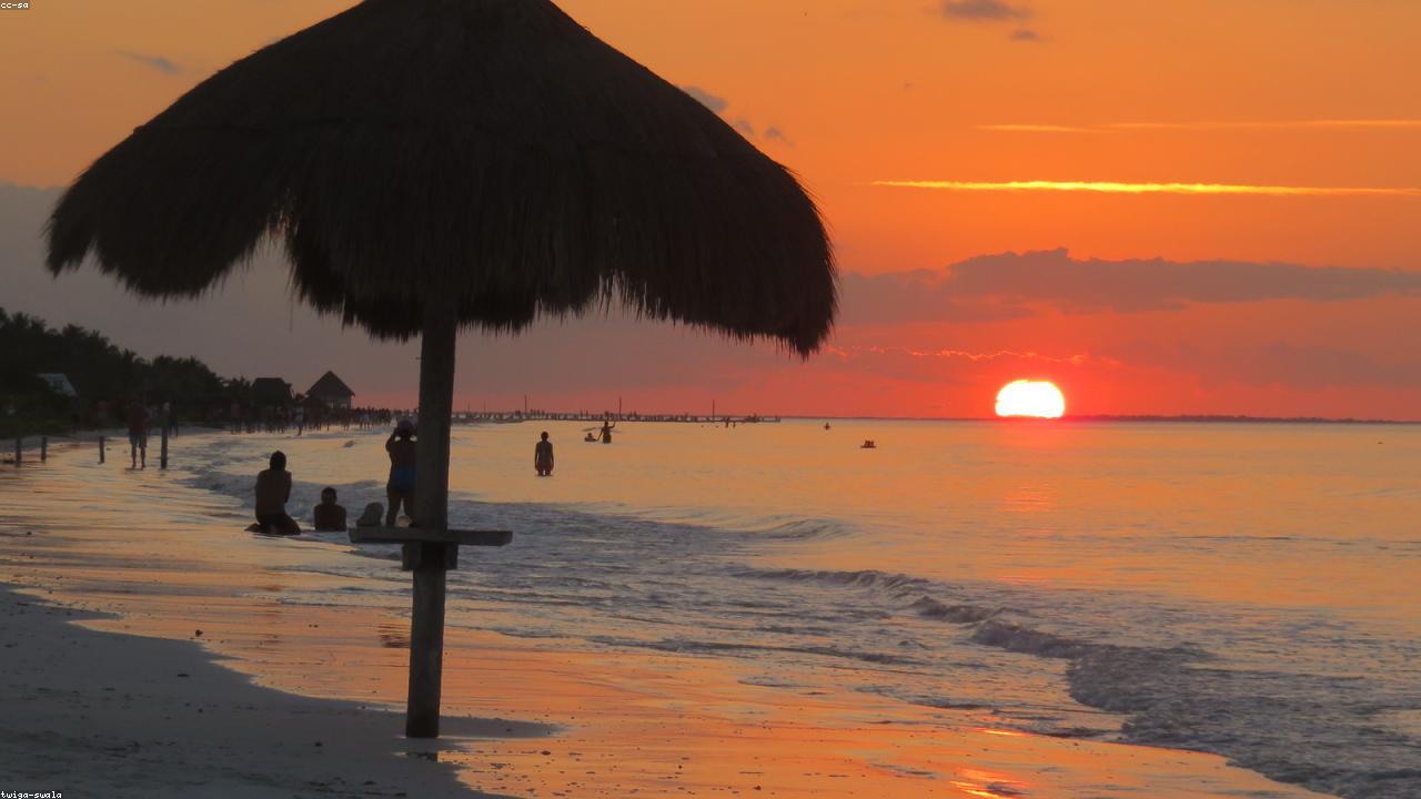 Atardecer en el mar Caribe